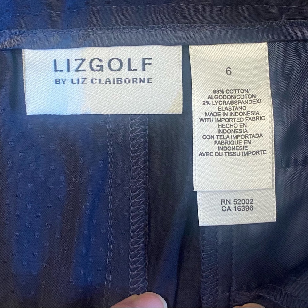 Liz Golf Skort Shorts Navy Blue Size 6- Liz Claiborne LizGolf - Picture 10 of 13